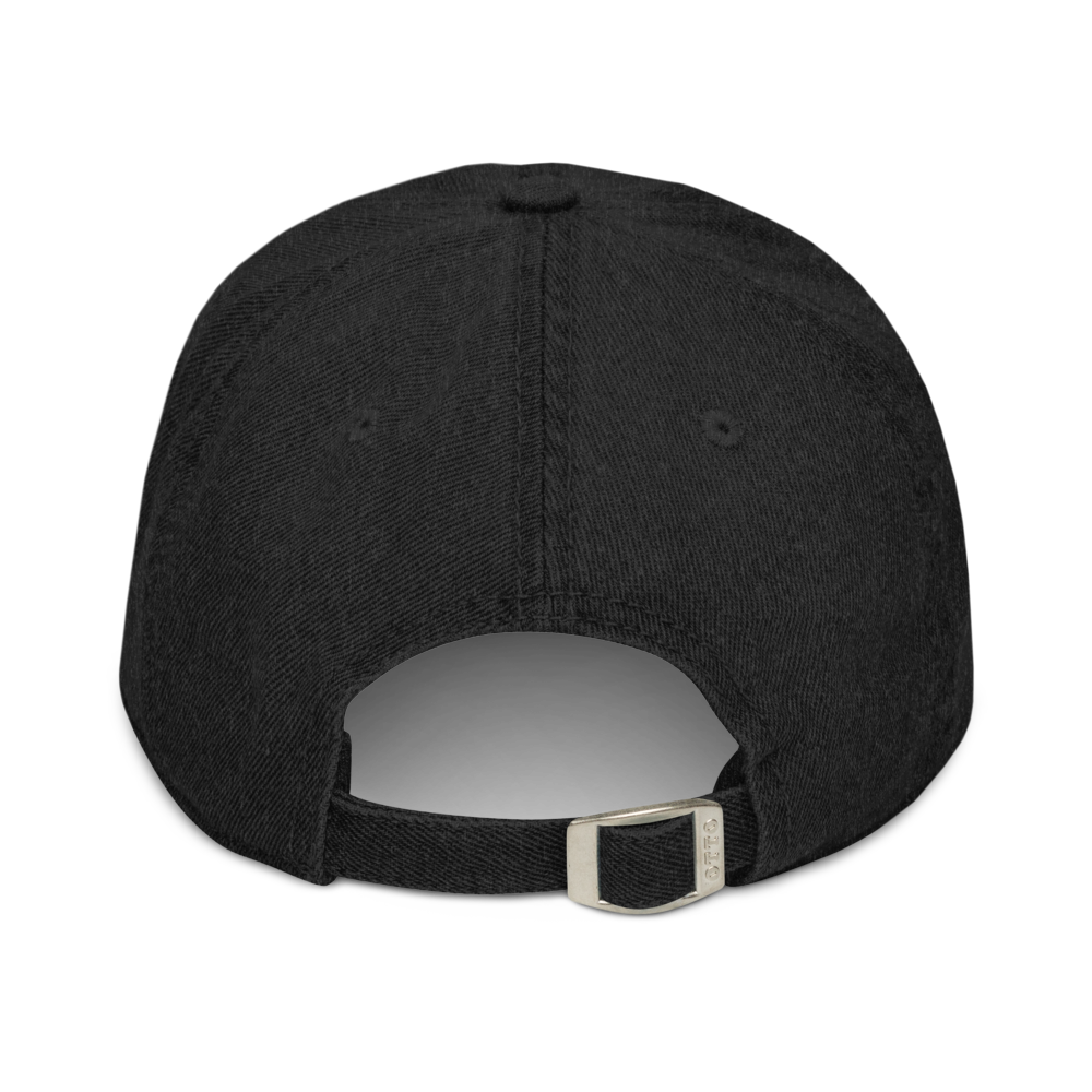 Hoo Hat - Denim Embroidered Cap - Black - Image 4