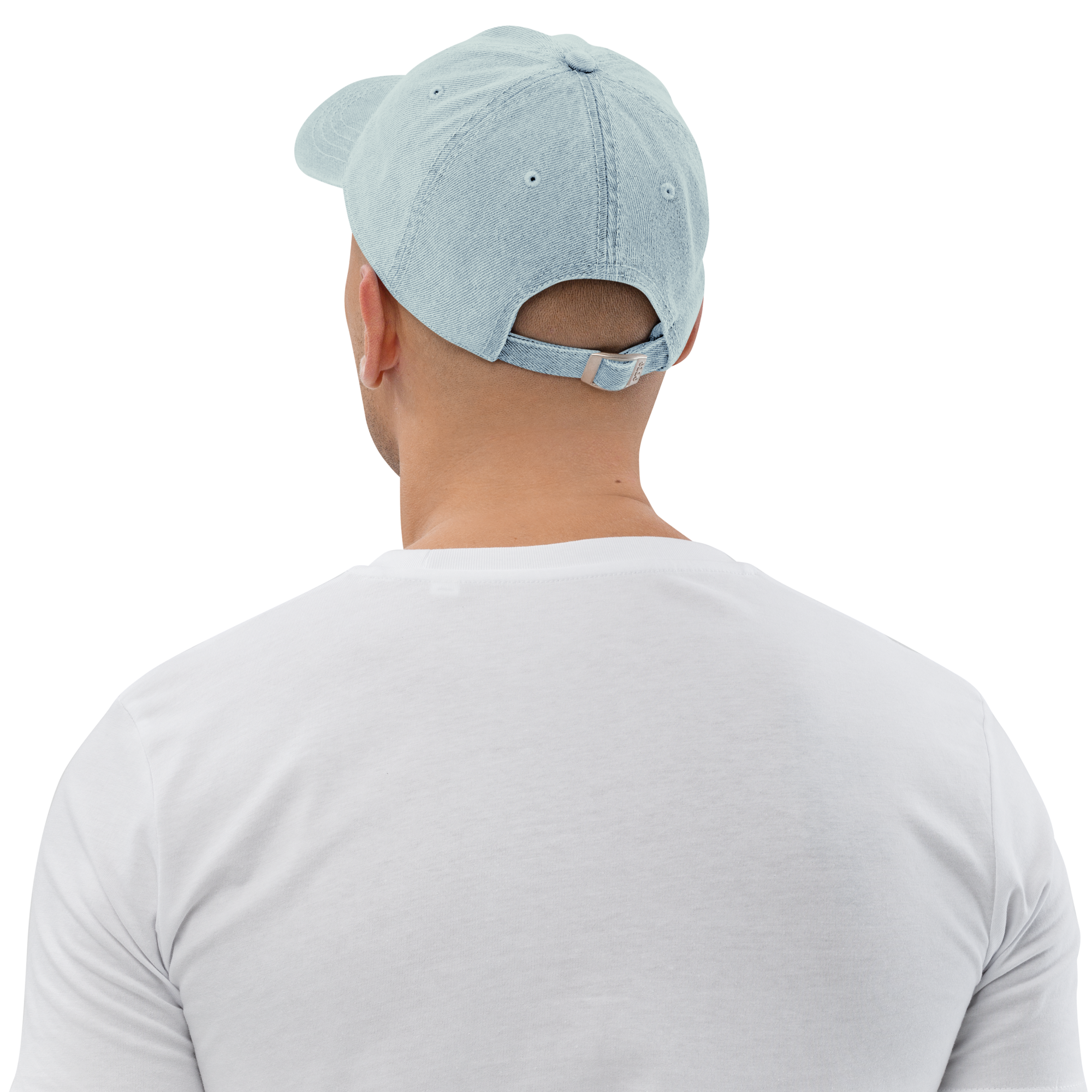 Hoo Hat - Denim Embroidered Cap - Light Blue - Image 9