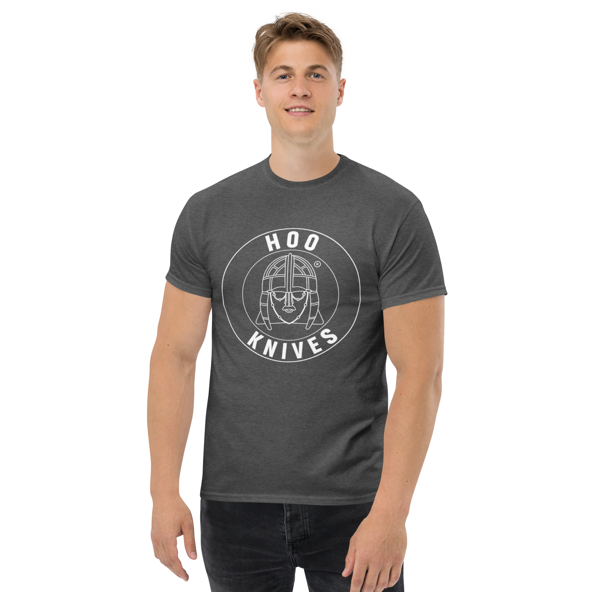 Hoo - Cotton T-Shirt - Unisex - Dark Heather - Image 2