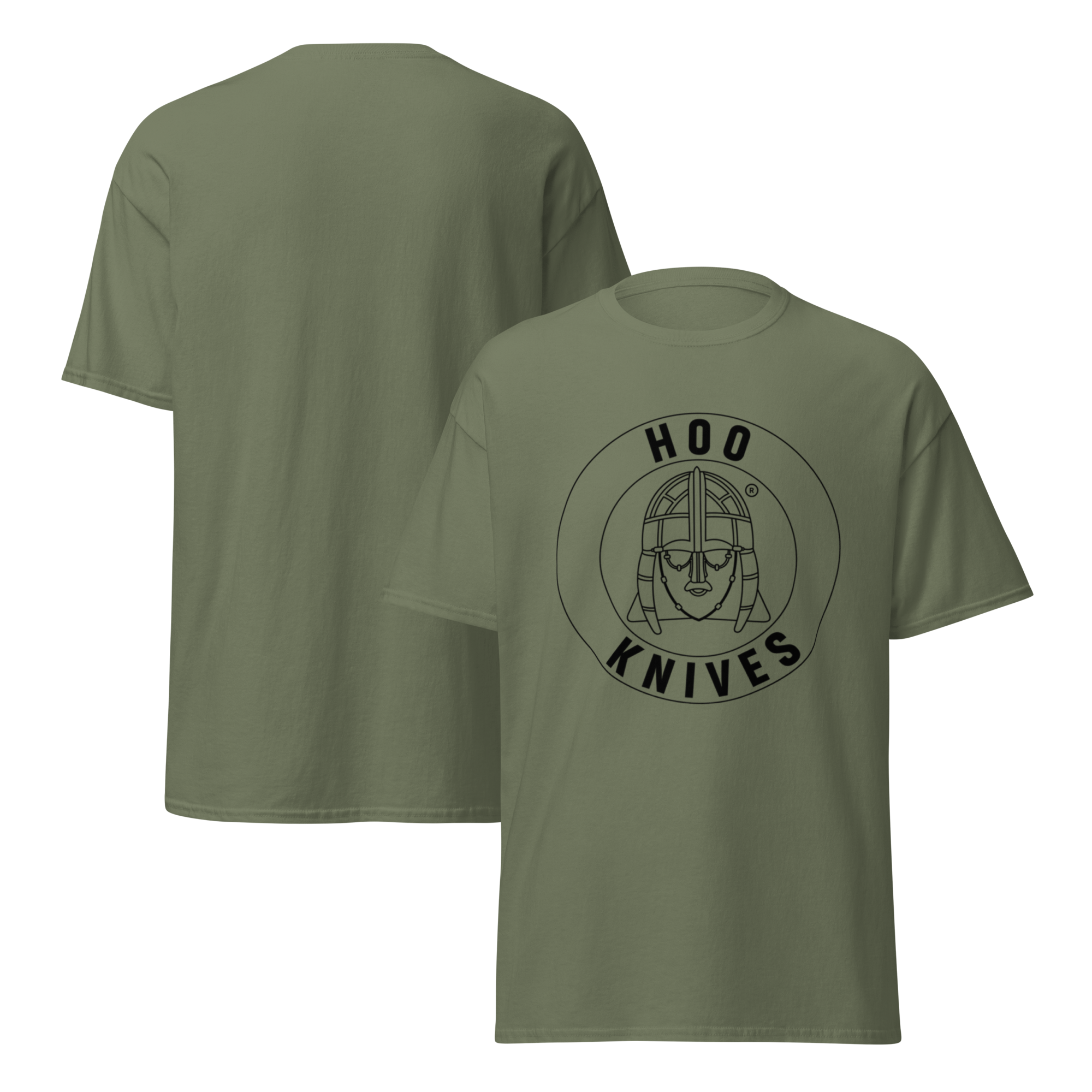 Hoo - Cotton T-Shirt - Unisex - Military Green - Image 2