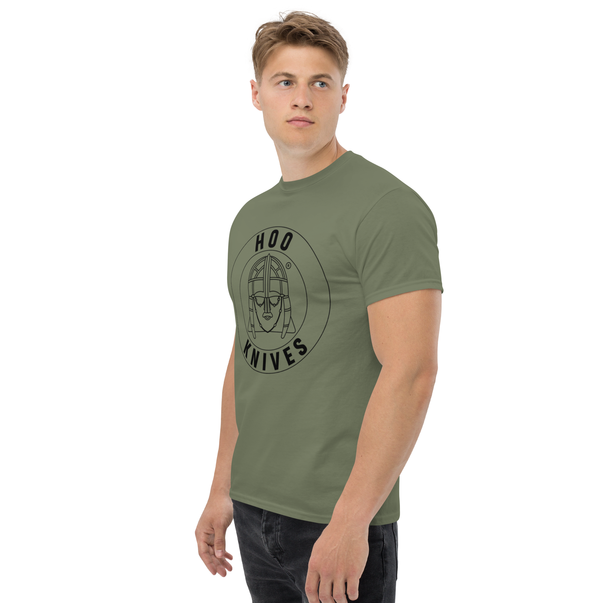 Hoo - Cotton T-Shirt - Unisex - Military Green - Image 6