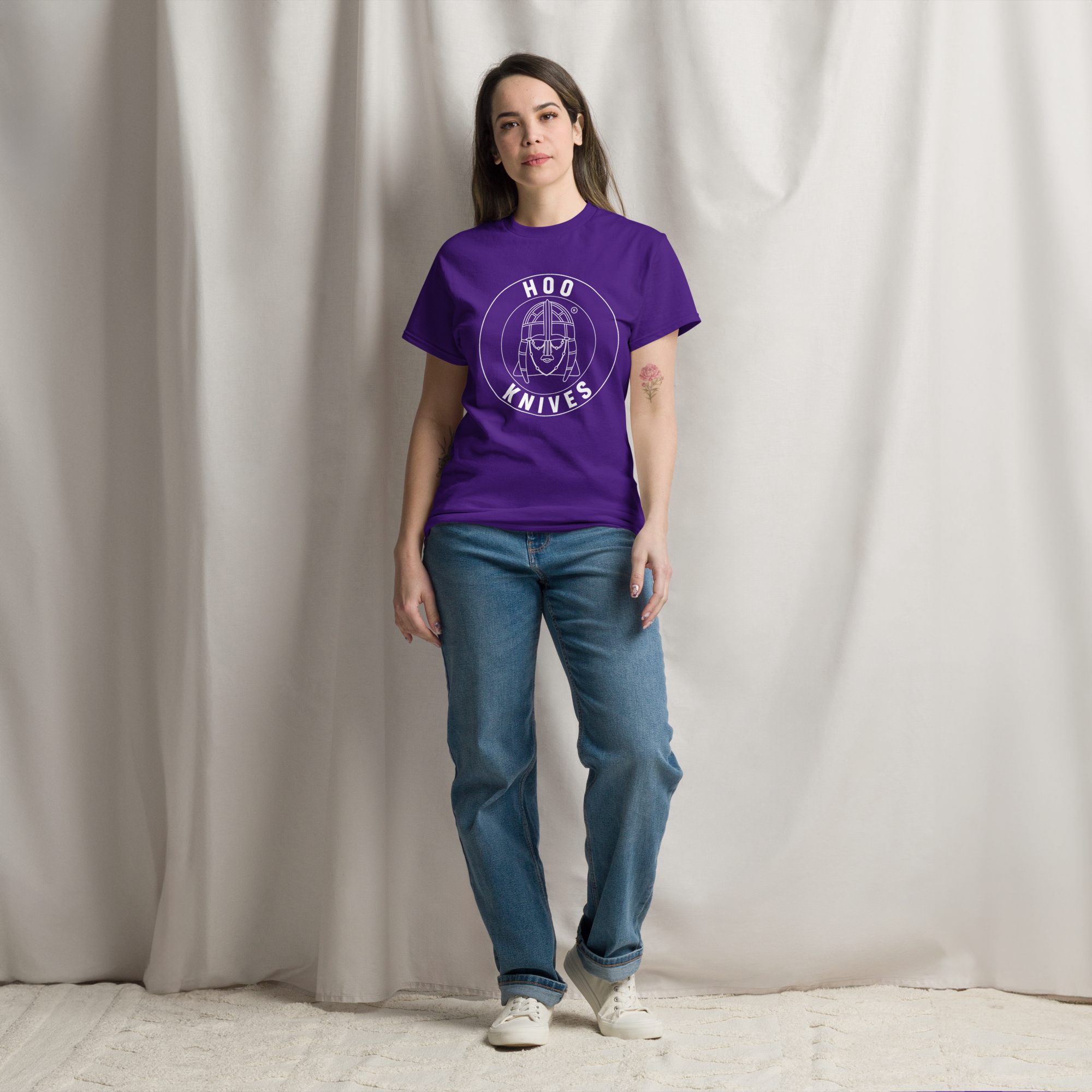 Hoo - Cotton T-Shirt - Unisex - Purple - Image 4