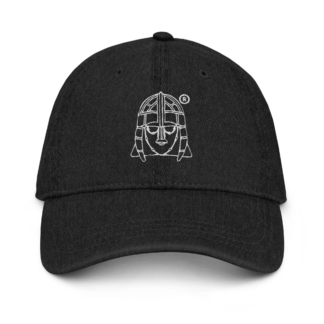 Hoo Hat - Denim Embroidered Cap - Black