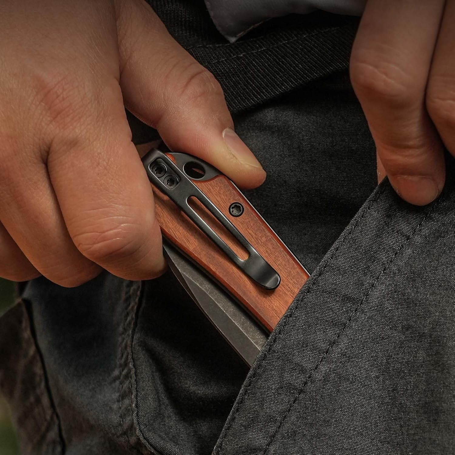 CIVIVI Elementum Slip Joint Knife Wood Handle - Image 2