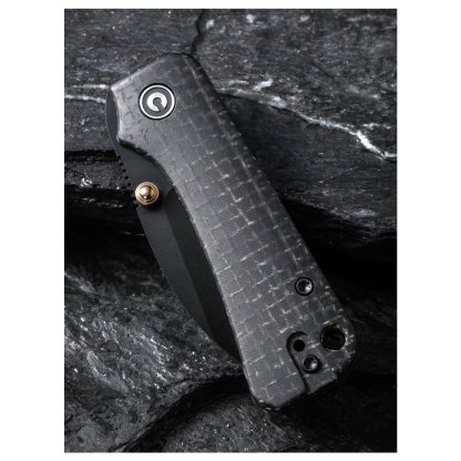 CIVIVI Baby Banter - Wharncliffe - Black Burlap Micarta - Image 2