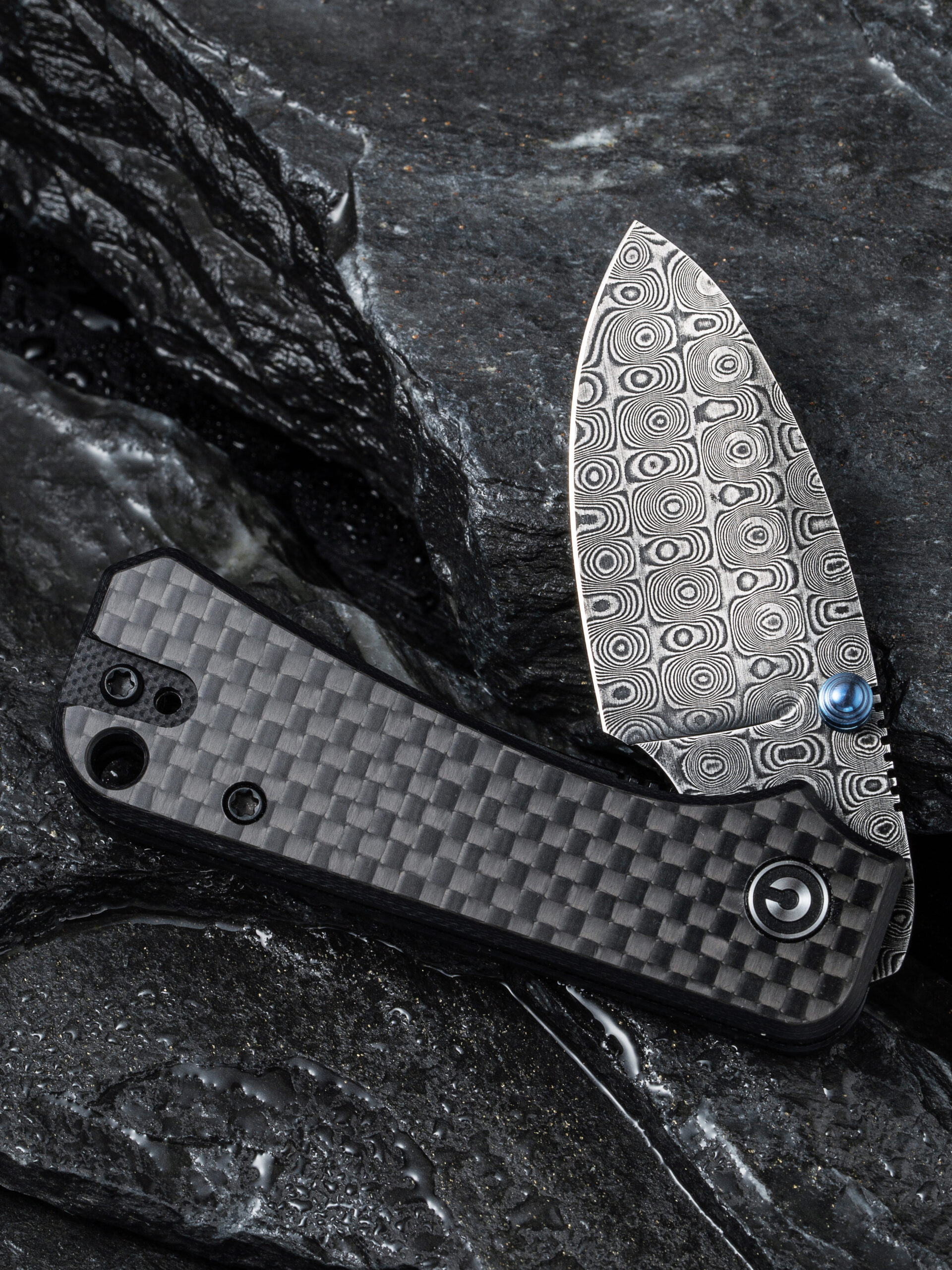 CIVIVI Baby Banter - Carbon Fiber & G10 - Damascus - Image 6
