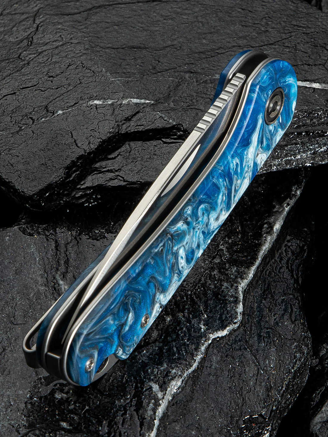CIVIVI Elementum Slip Joint - Blue Ocean Resin - Image 3