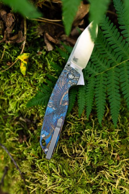 Hoo Knives - Phoenix - Engraved - Blue/Purple #1 - Image 5