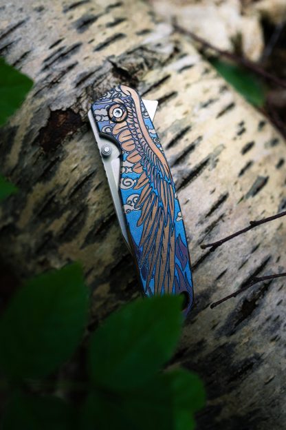 Hoo Knives - Phoenix - Engraved - Blue/Purple #1 - Image 3