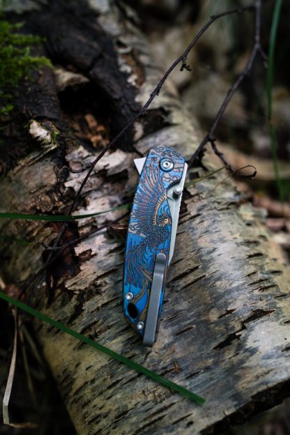 Hoo Knives - Phoenix - Engraved - Blue/Purple #1 - Image 4