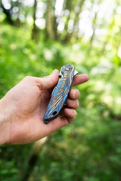 Hoo Knives - Phoenix - Engraved - Blue/Purple #1 - Image 10