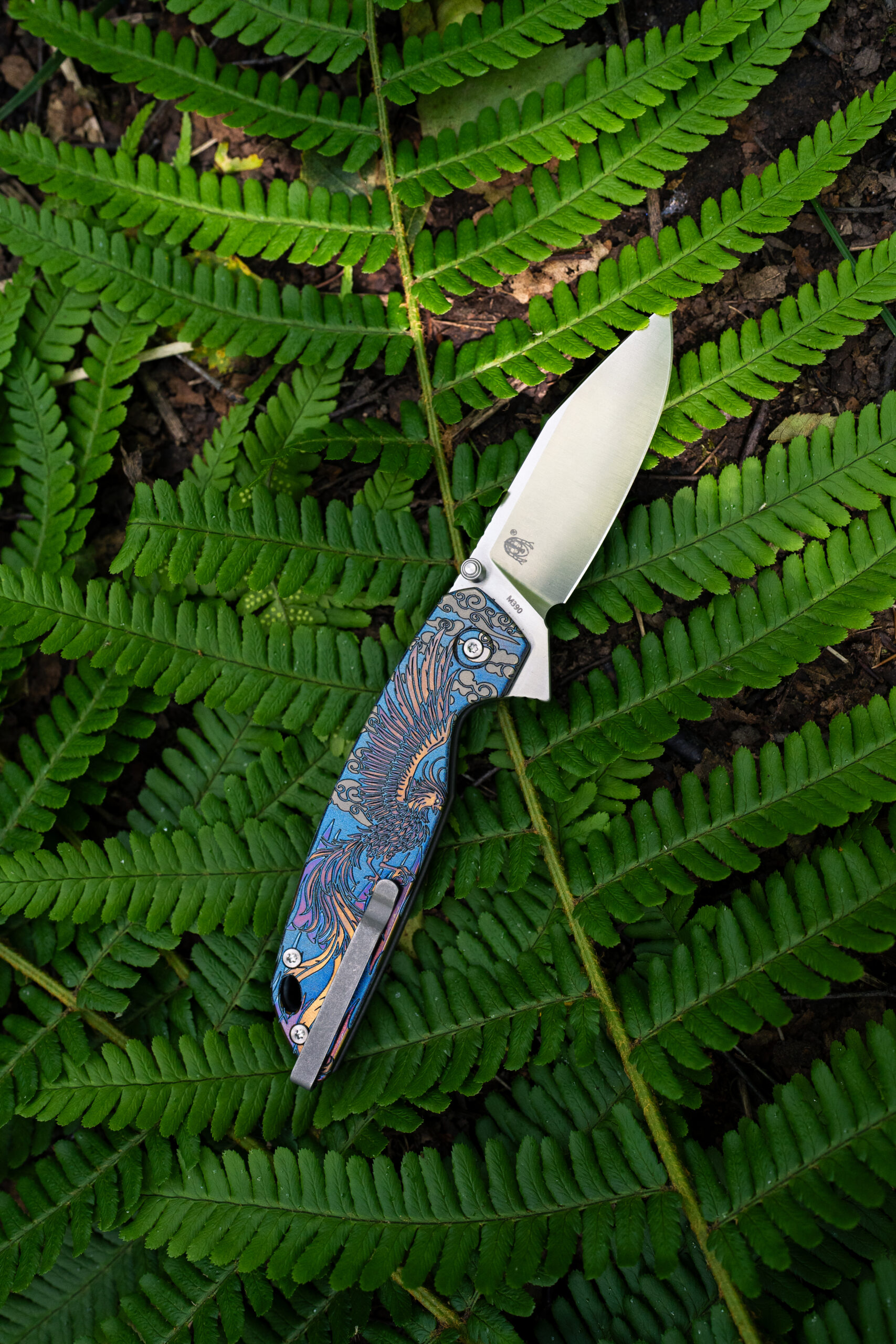 Hoo Knives - Phoenix - Engraved - Blue/Purple #1 - Image 9