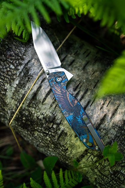 Hoo Knives - Phoenix - Engraved - Blue/Purple #1 - Image 8