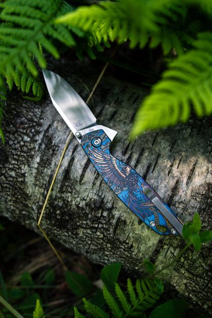 Hoo Knives - Phoenix - Engraved - Blue/Purple #1 - Image 2