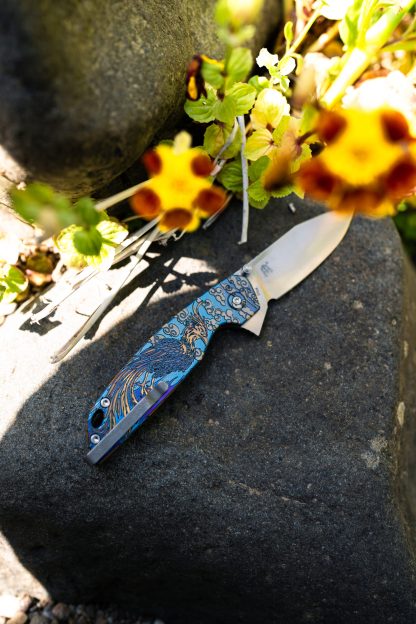Hoo Knives - Phoenix - Engraved - Blue/Purple #2 - Image 2
