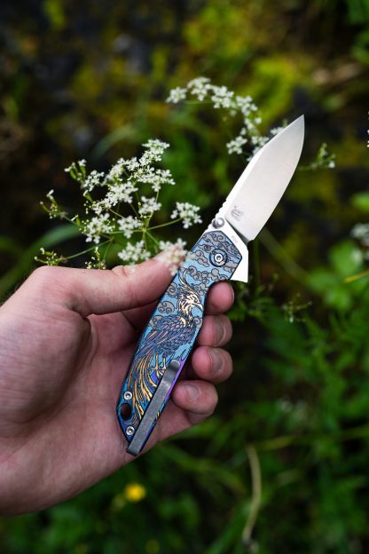 Hoo Knives - Phoenix - Engraved - Blue/Purple #2 - Image 8