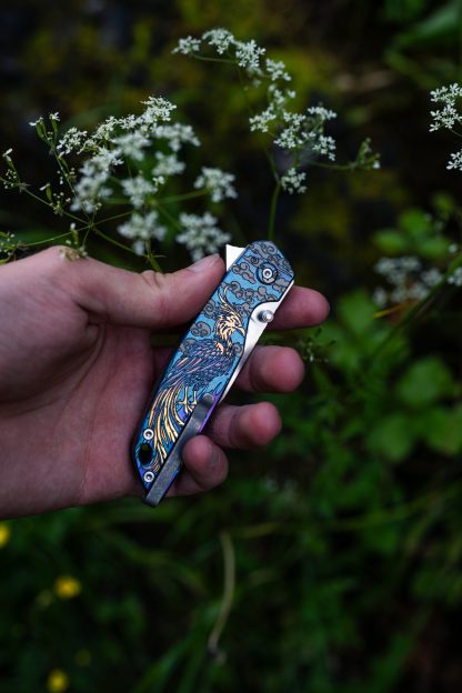 Hoo Knives - Phoenix - Engraved - Blue/Purple #2 - Image 9