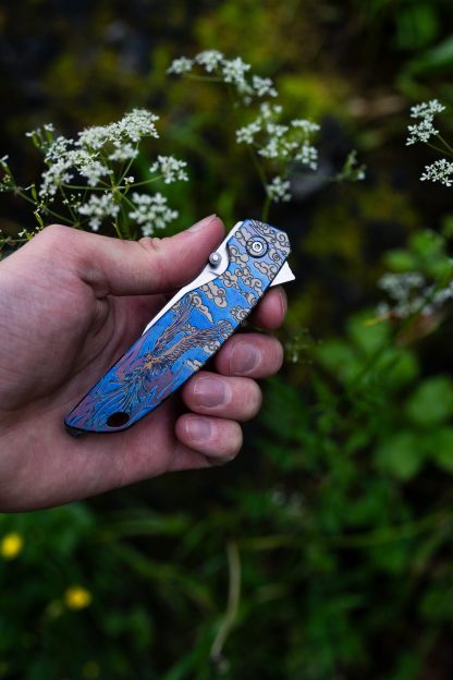 Hoo Knives - Phoenix - Engraved - Blue/Purple #2 - Image 7