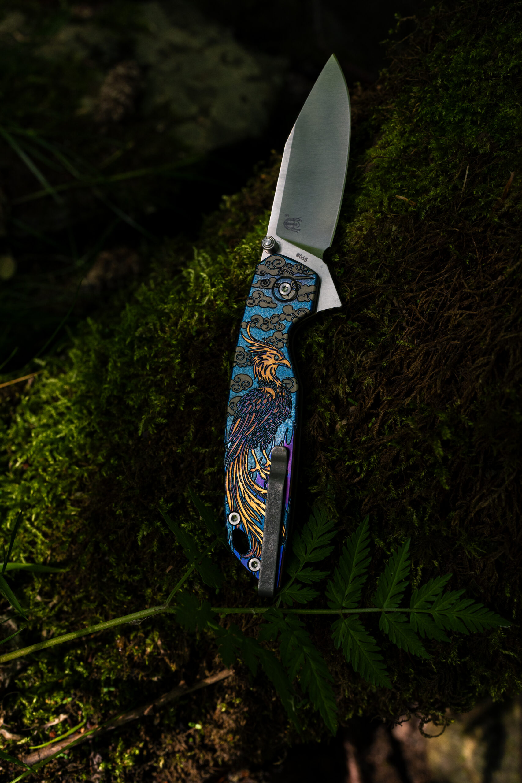 Hoo Knives - Phoenix - Engraved - Blue/Purple #2 - Image 6