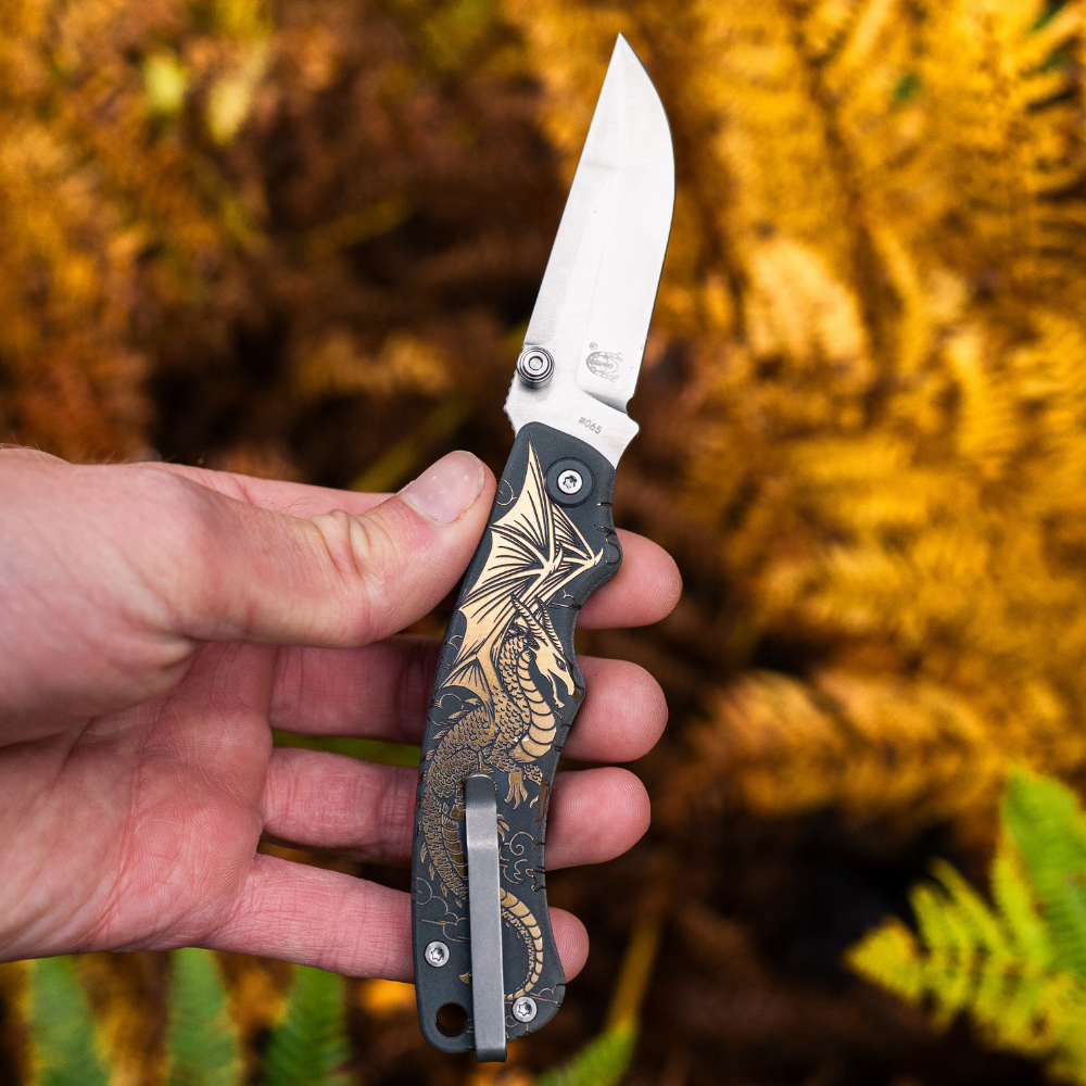 Hoo Knives Dragon - Rise of the Dragon - Engraved